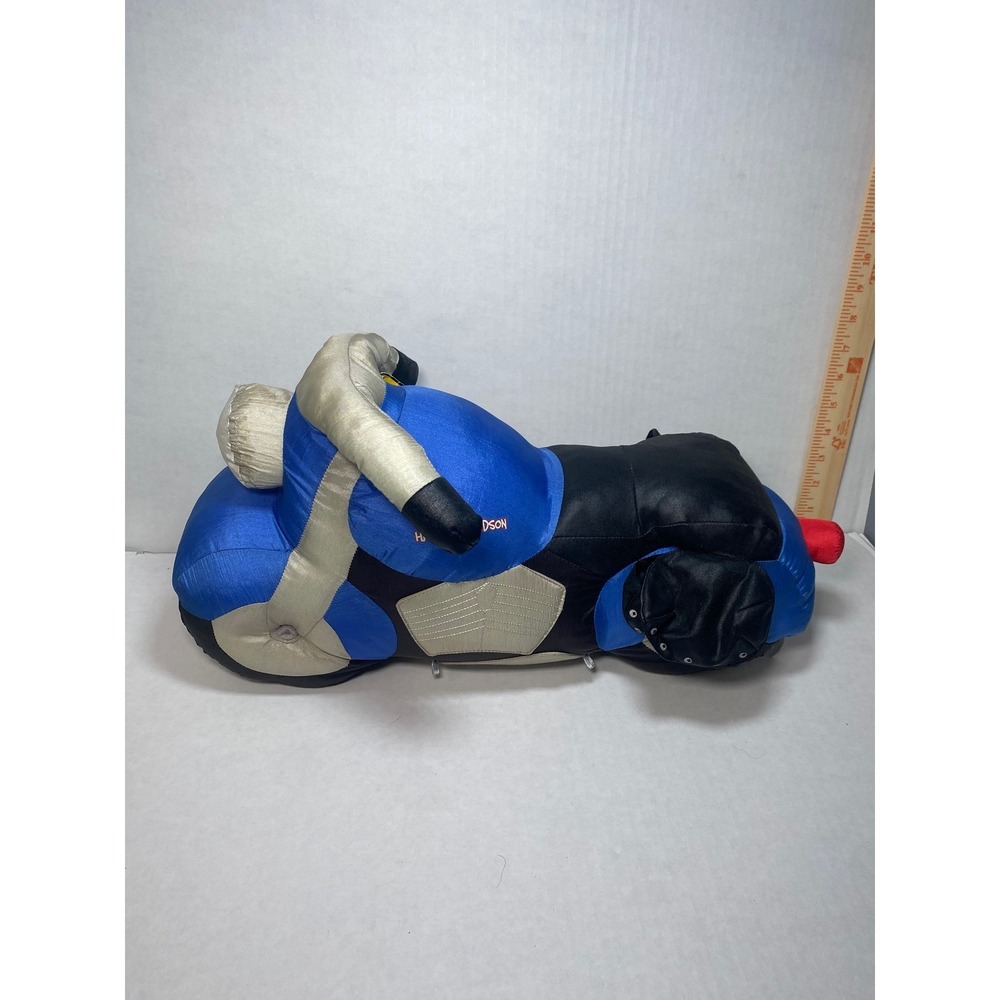 Harley-Davidson Plush Motorcycle Blue Black Silver 17 Inch Stuffed Toy Untested